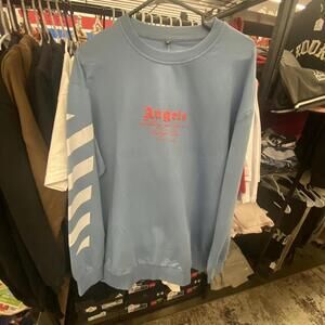 Angels Light Blue Graphic Crewneck Sweatshirt - Small
